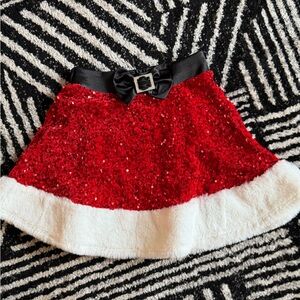 Christmas Santa Mrs.Claus Skirt sequin